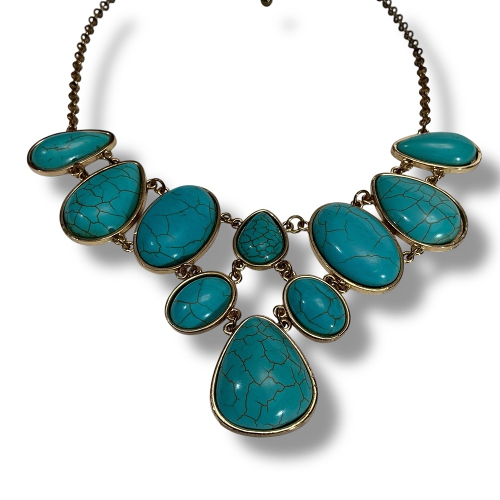 Turquoise Statement Necklace - Picture 3 of 6